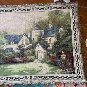 90s Tapestry / Throw Blanket - Thomas Kinkaide